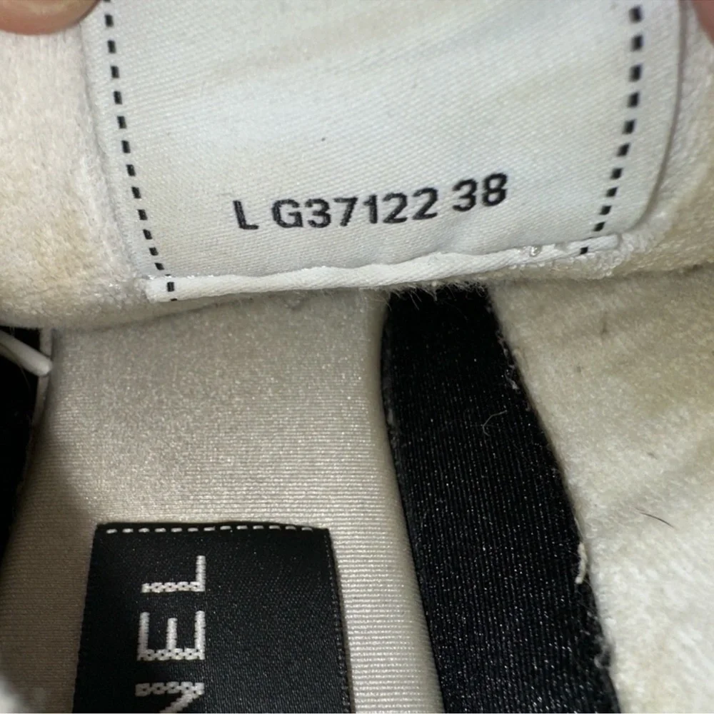 Chanel Blue Denim CC Logo Sneakers Size 38